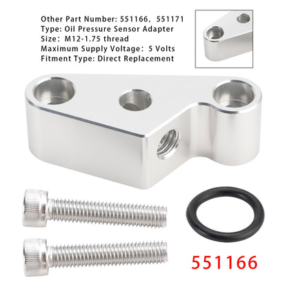 Oil Pressure Sensor Adapter Port 551166 For Gen 5 LT Valley Pan - M12-1.75