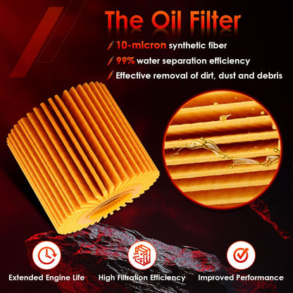 Oil Filter w/ Housing Cap Kit For 2005-21 Toyota Lexus Camry 4Runner 15620-31060
