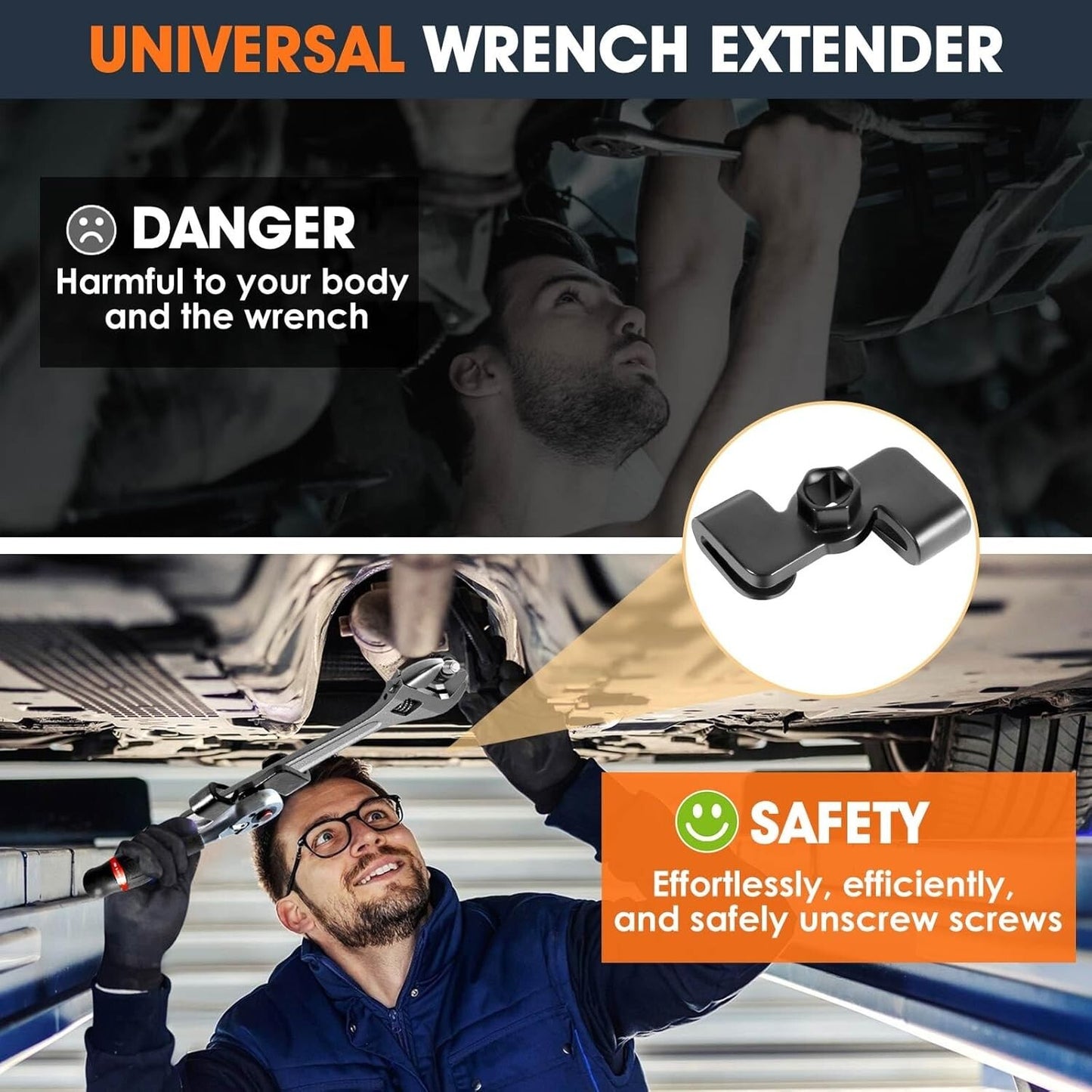 Wrench Extender & Wrench Extender Tool Bar Set 1/2" Drive 13.5" Wrench Extension