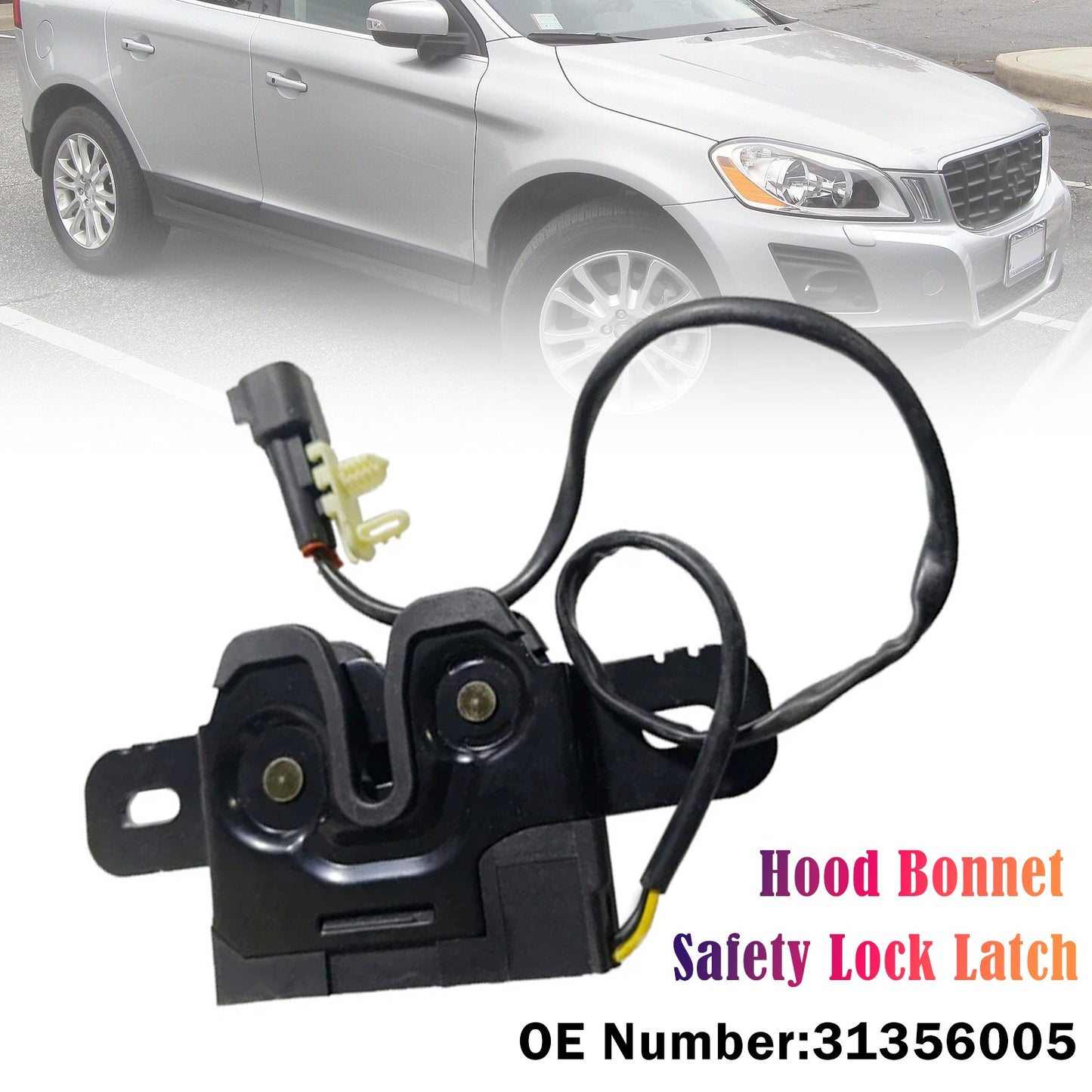 Hood Bonnet Safety Lock Latch 31356005 For Volvo XC60 2010-2017
