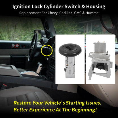 Ignition Lock Cylinder Switch & Housing for 2000-07 Chevy Silverado GMC Sierra