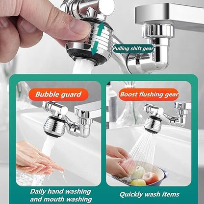 2 Pcs Universal 1080?? Swivel Extension Faucet Aerator Rotate Robotic Arm Extend