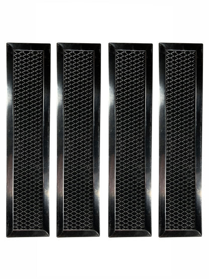 Solid Spare Charcoal FILTER for GE Kit JX81D JX81A, JX81 Vent Microwave Over Range 4-Pack