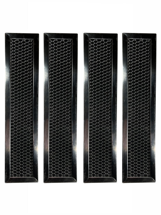 Solid Spare Charcoal FILTER for GE Kit JX81D JX81A, JX81 Vent Microwave Over Range 4-Pack