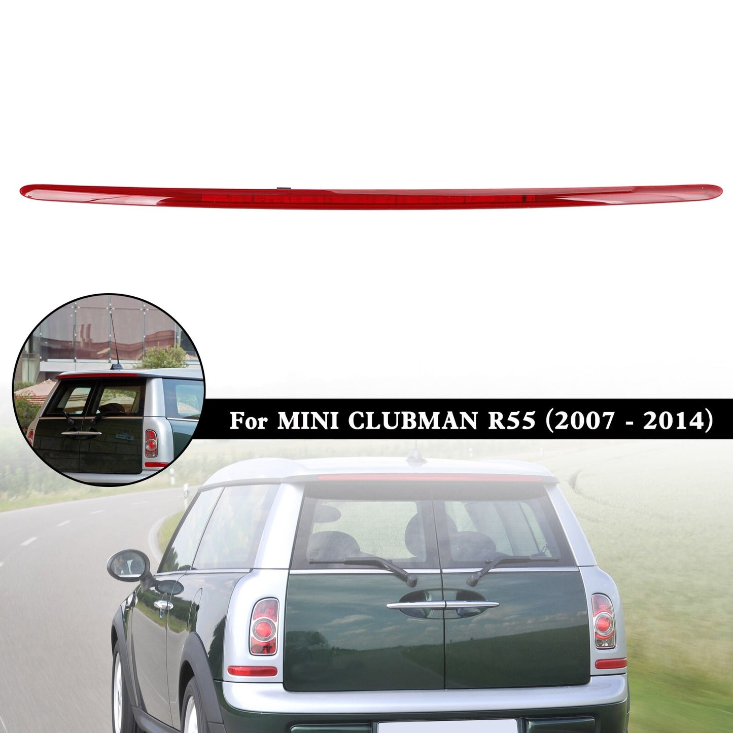 Third Brake Light w/ Red Lens 63257167413 For Mini Cooper R55 Wagon
