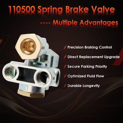 110500 Trailer Spring Parking Brake Control Valve Replaces Sealco 110500X 065438