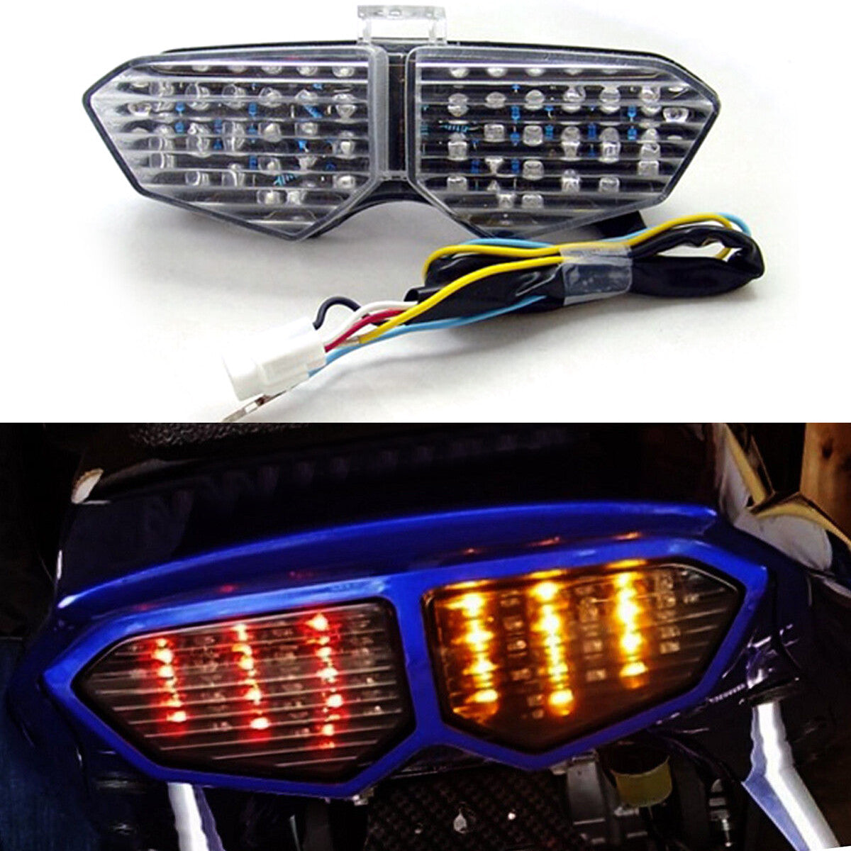 Integrated LED TailLight Turn Signals for Yamaha YZF R6 03-05 YZF R6S Clear E