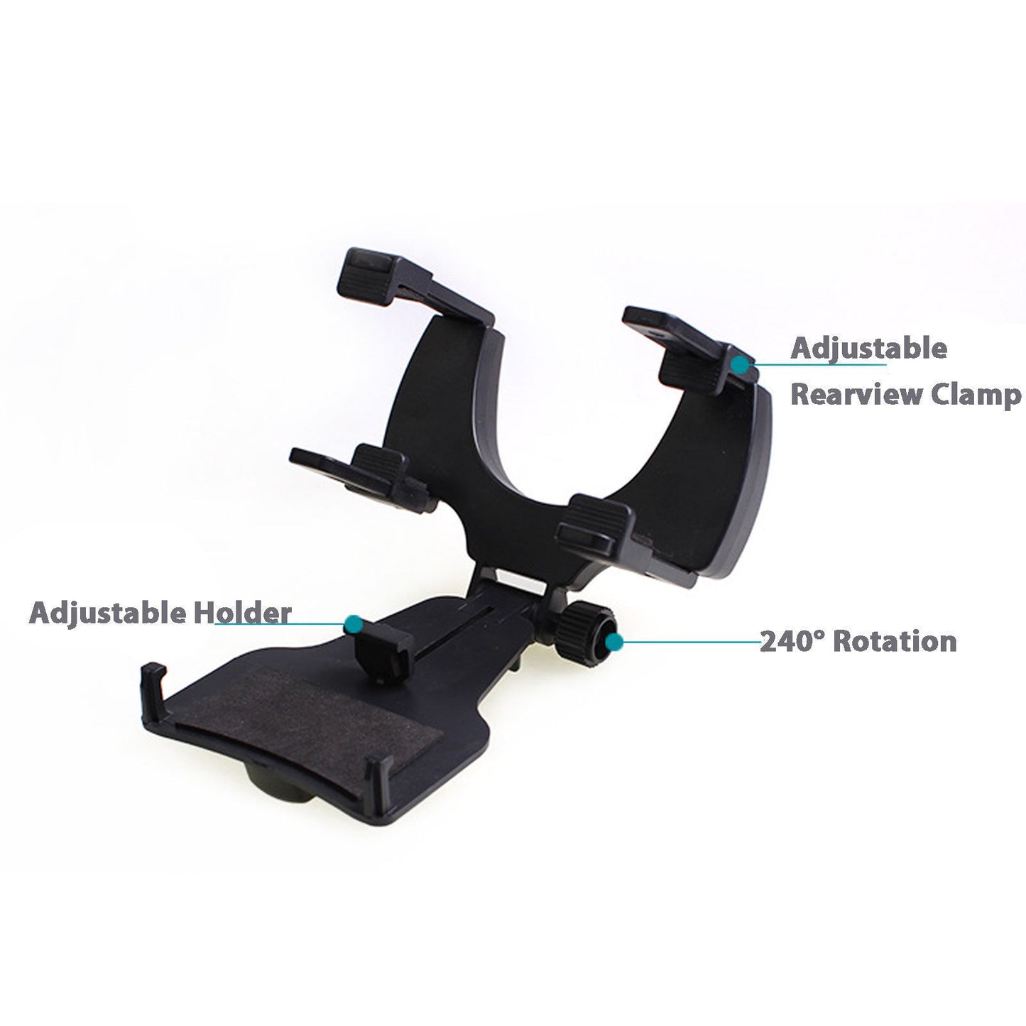 Black Car CellPhone GPS Holder Stand Tablet Bracket Mount For iPhone Samsung ABS