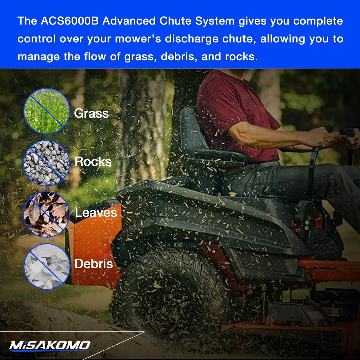 ACS6000B Mower Chute Blocker System For 54" 60" 61" 72" Bad Boy 088-6000-00