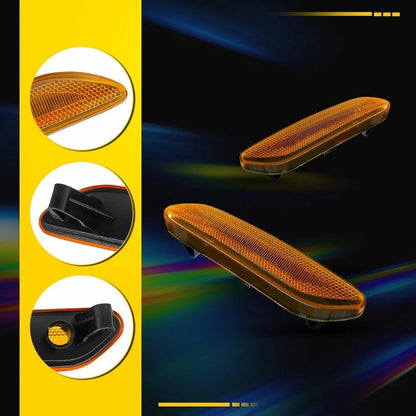 For Mini Cooper Countryman 2012-2017 R60 R61 Fender Side Marker Light Amber Lens
