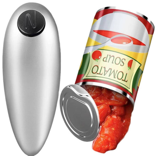 Solid Spare Electric Can Opener Automatic Cutting Smooth Edge Stainless Steel Kitchen Gadget
