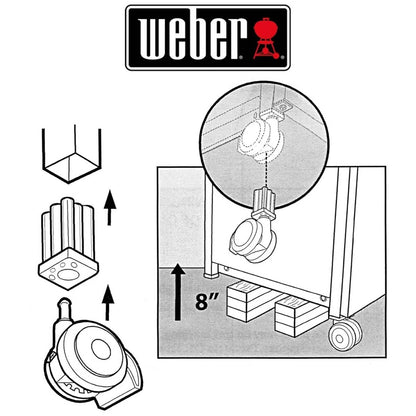 Solid Spare Weber 70359 Fixed Caster with Insert