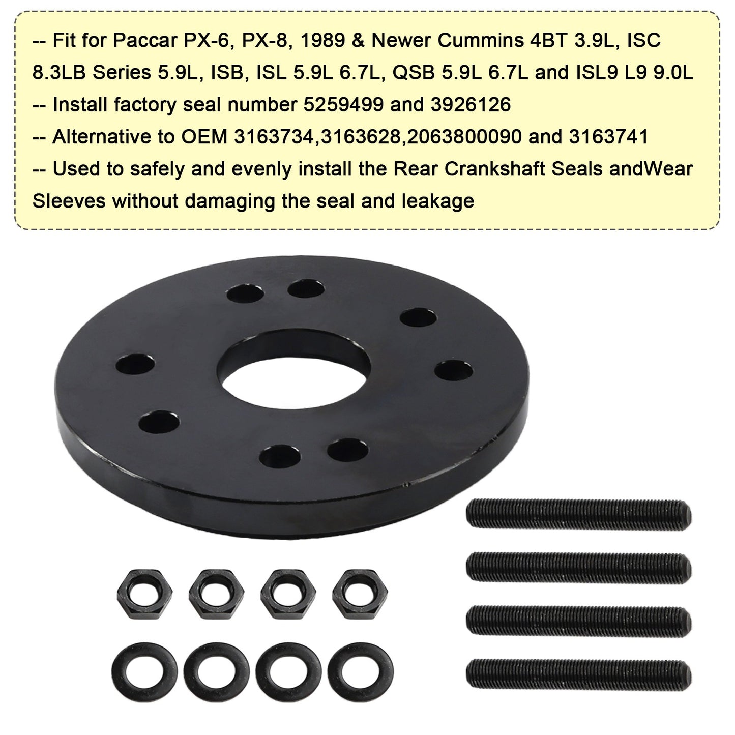 Front+Rear Crankshaft Seal Remover & Installer Tool for Cummins 3.9L 5.9L 6.7L