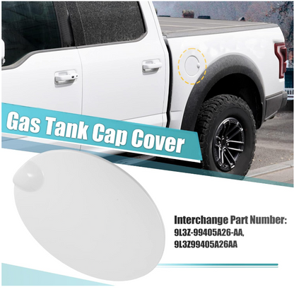 White Painted Fuel Gas Tank Filler Lid Door Cap Fit For Ford F150 2009-2014