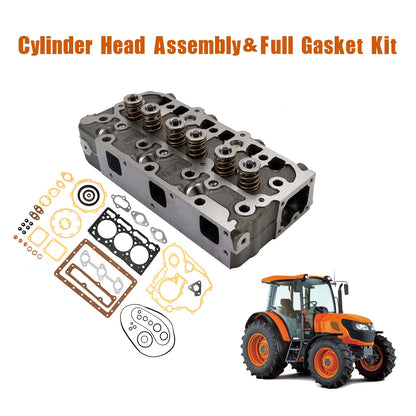 D1305 Complete Cylinder Head Assy+Gasket For Kubota B2710HSD F3060 Tractor