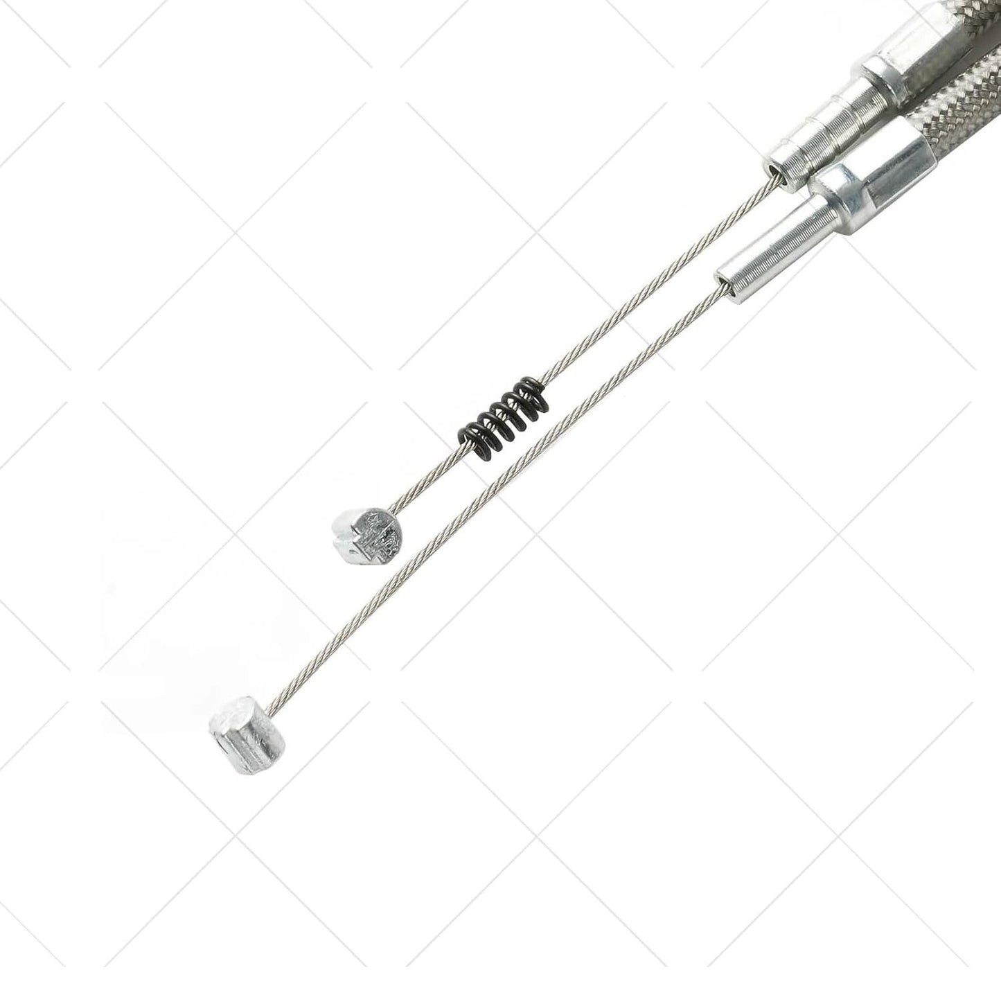 42in. Stainless Steel Throttle and Idle Cable Set For Harley Davidson 56579-02A
