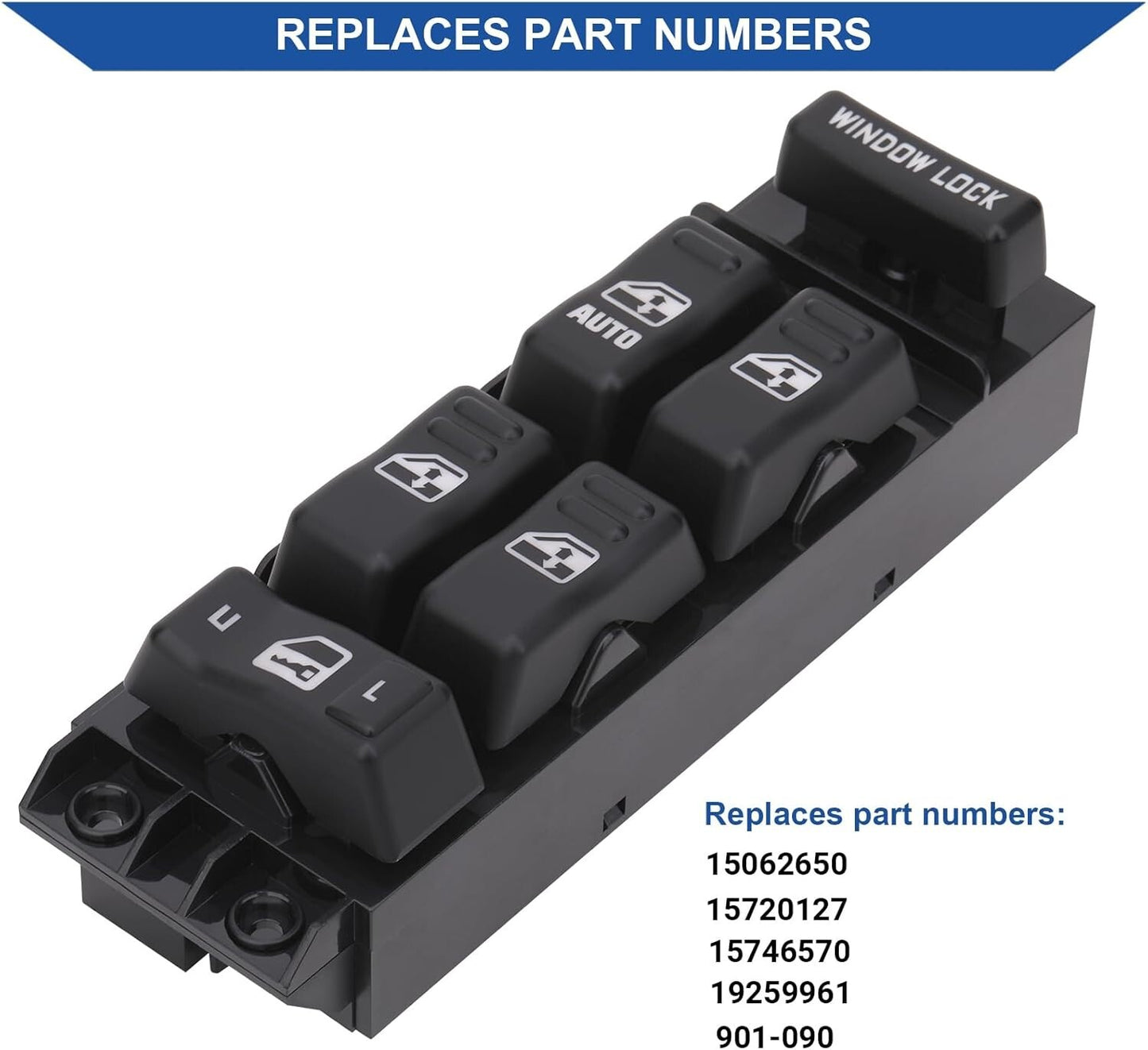 Driver Side Master AUTO Power Window Switch For 2000-2002 Silverado Chevrolet