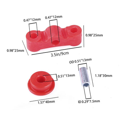 Shifter Bushings For 1988-2000 Honda Civic D15 D15B D16 D16Z6 D16Y8 Red