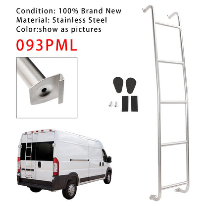 Stainless Steel 5-Step Van Ladder 093PML For Dodge Ram ProMaster High Roof 14-25