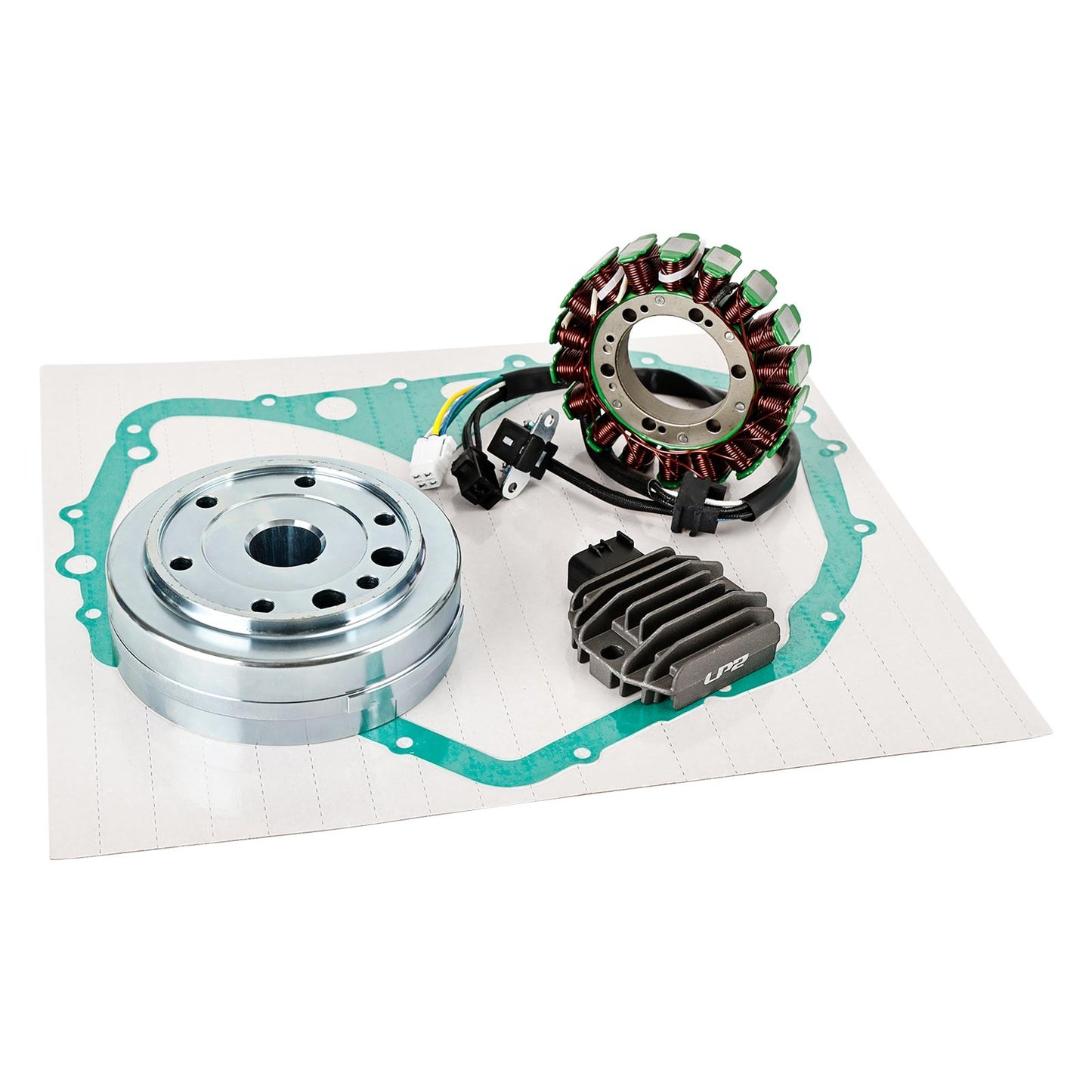Flywheel Rotor Stator Regulator & Gasket For Suzuki Eiger 400 Manual 02-2007,