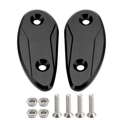 ALUMINUM REAR VIEW MIRROR HOLE CAPS BLACK FOR HONDA CBR 1000 RR 2008 > 2023