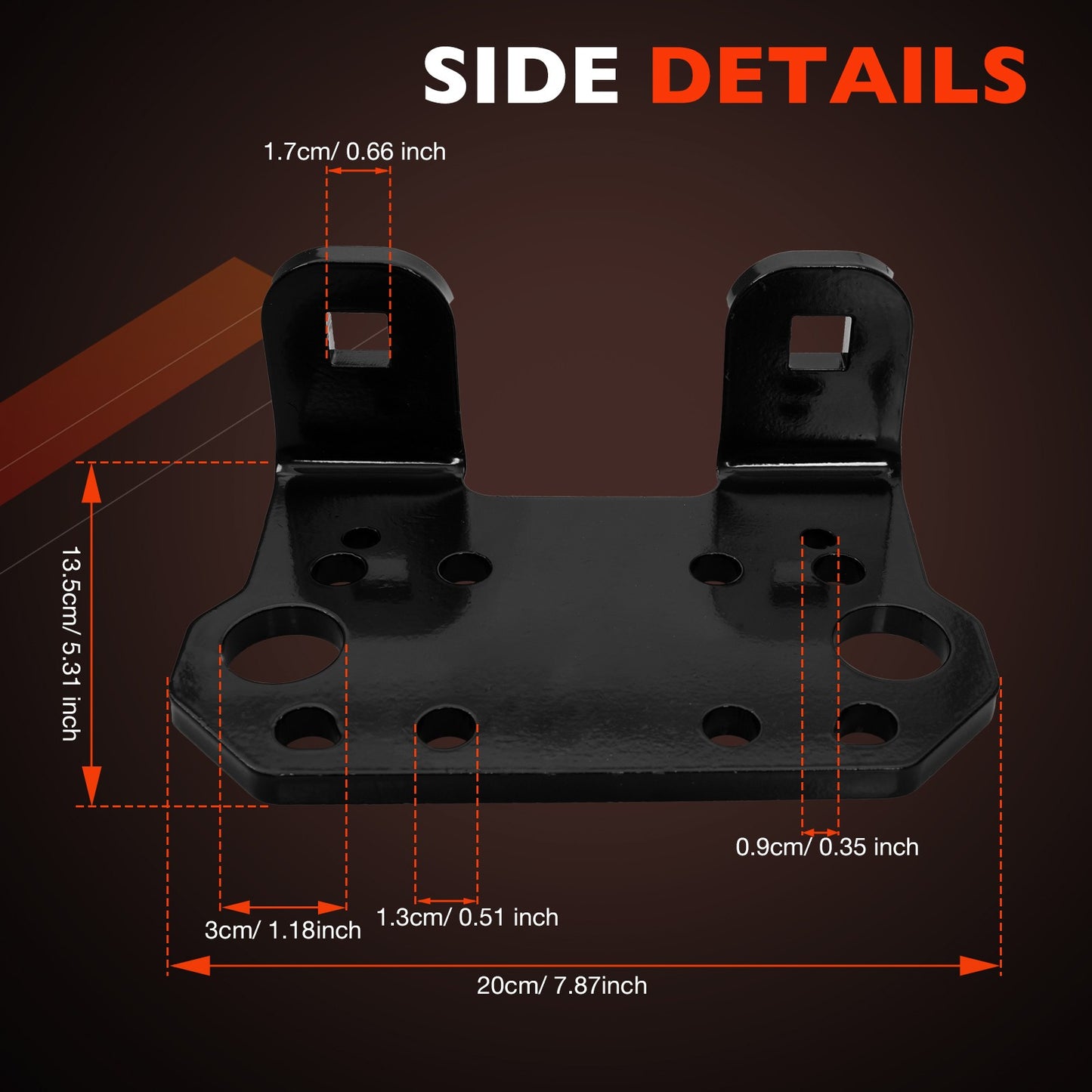 2" Receiver Hitch Adjustable ATV UTV Mount For TigerTail Tow System 101110