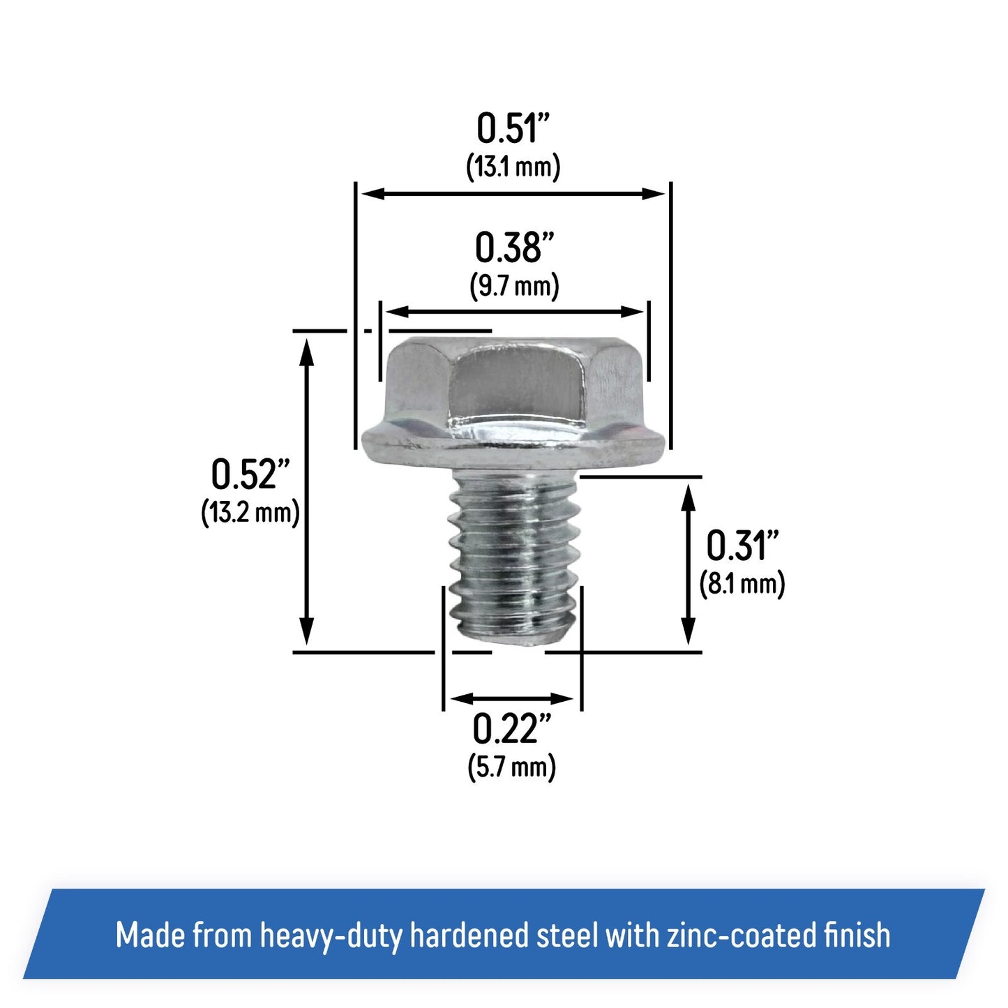 (6) Recoil Starter Flange Bolts 6x10 for Select Honda GX Engines, 90008-ZE2-003