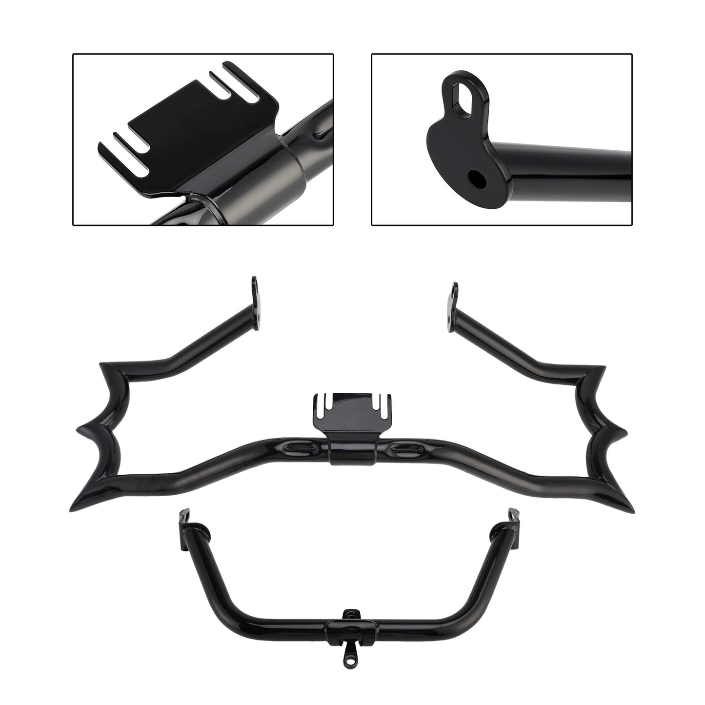 Engine Guard Crash Bar&Fairing Bracket Kit Black For Touring Road King Street