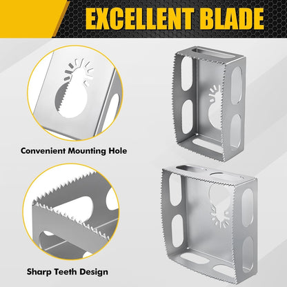 2Pcs Drywall Outlet Slot Cutter Oscillating Tool to Cut in Single Gang Wall Box