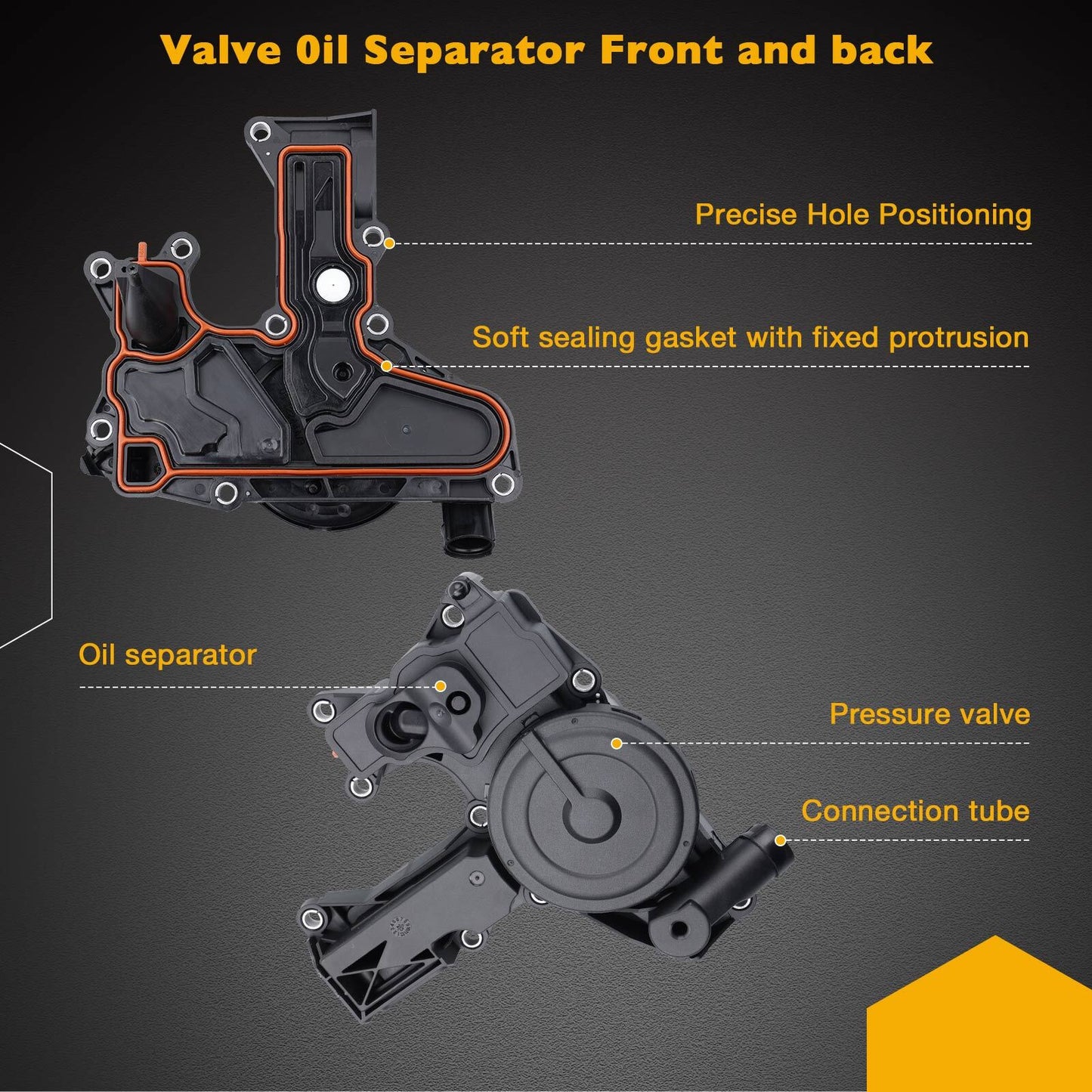 PCV Valve Crankcase Vent Oil Separator Kit For Audi A3 A4 A5 VW CC 06H103495AH