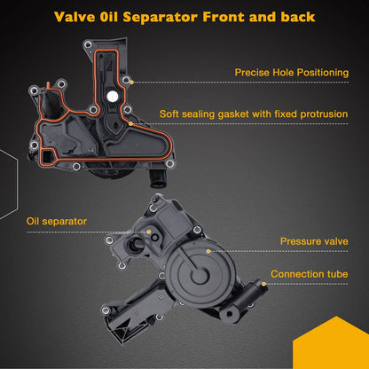 PCV Valve Crankcase Vent Oil Separator Kit For Audi A3 A4 A5 VW CC 06H103495AH