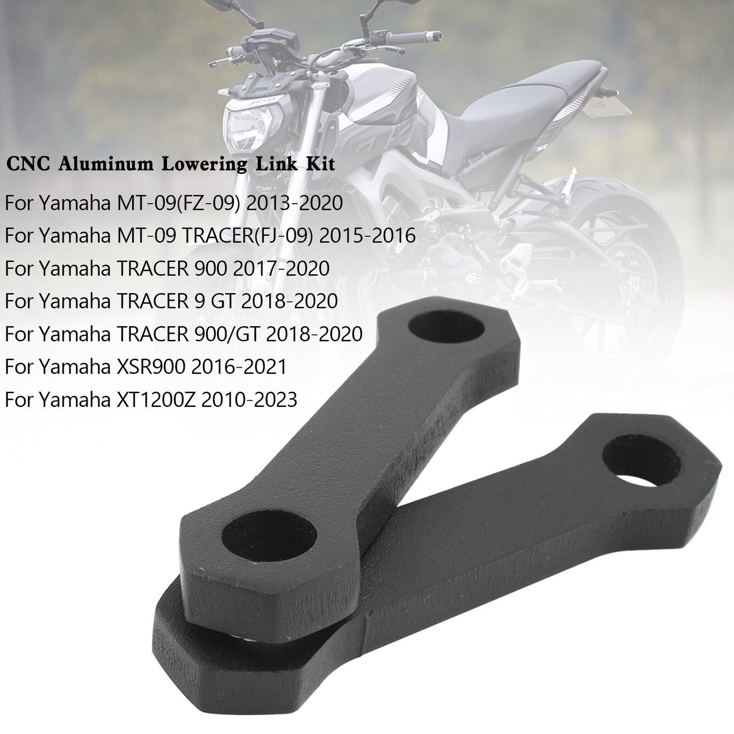 CNC Aluminum Lowering Link Kit For Yamaha MT-09 TRACER 900 XSR900 XT1200Z