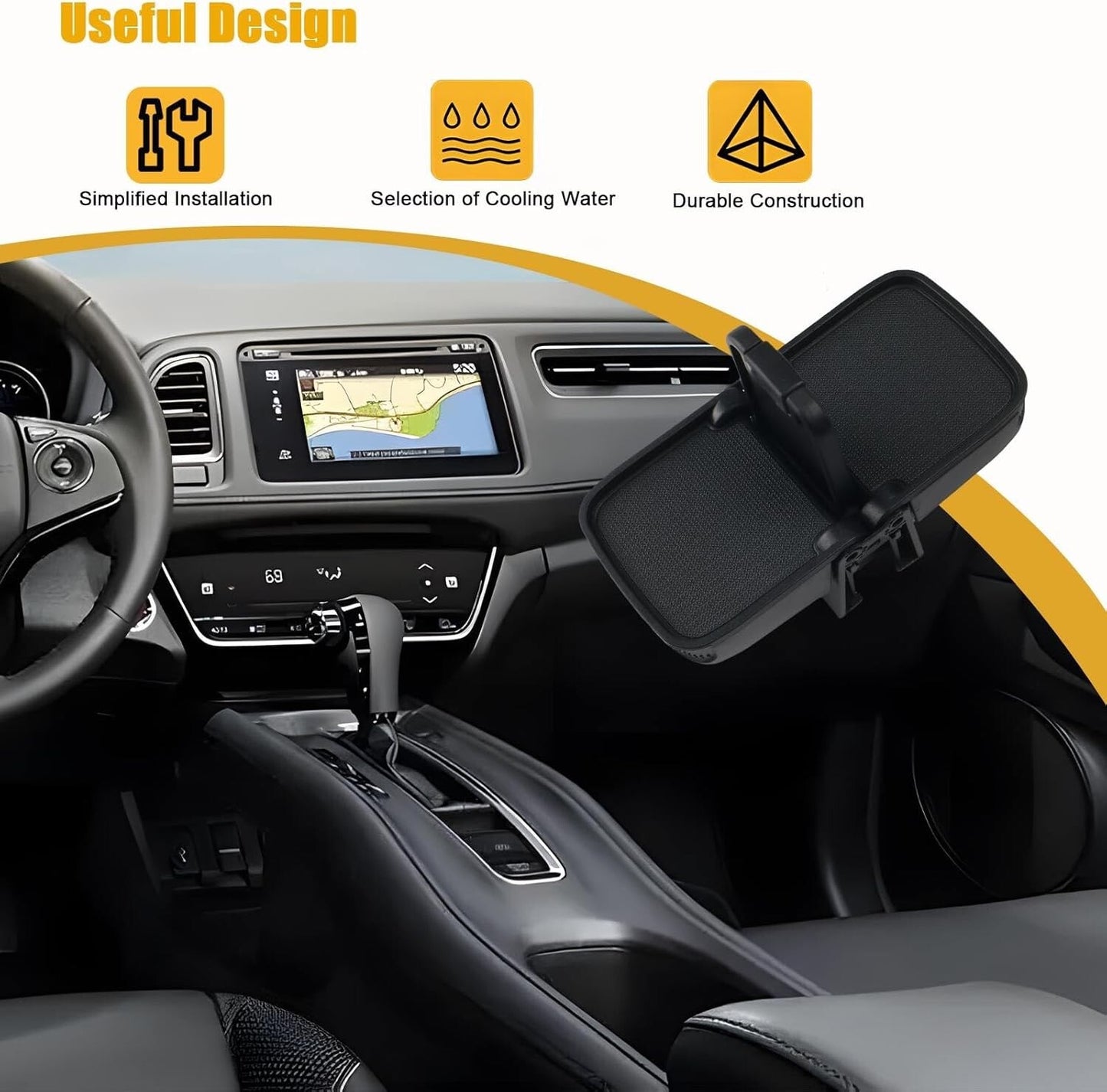 Center Console Cup Holder Insert Part For Honda HRV HR-V 2016-18 77230-T7W-A02ZA