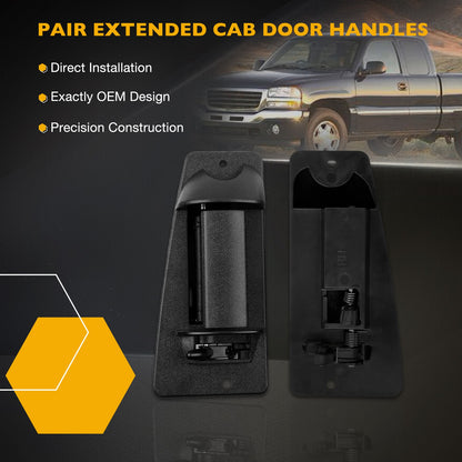 4X Exterior Door Handles w/ Lock Cylinder Fit 99-2007 Chevy Silverado GMC Sierra