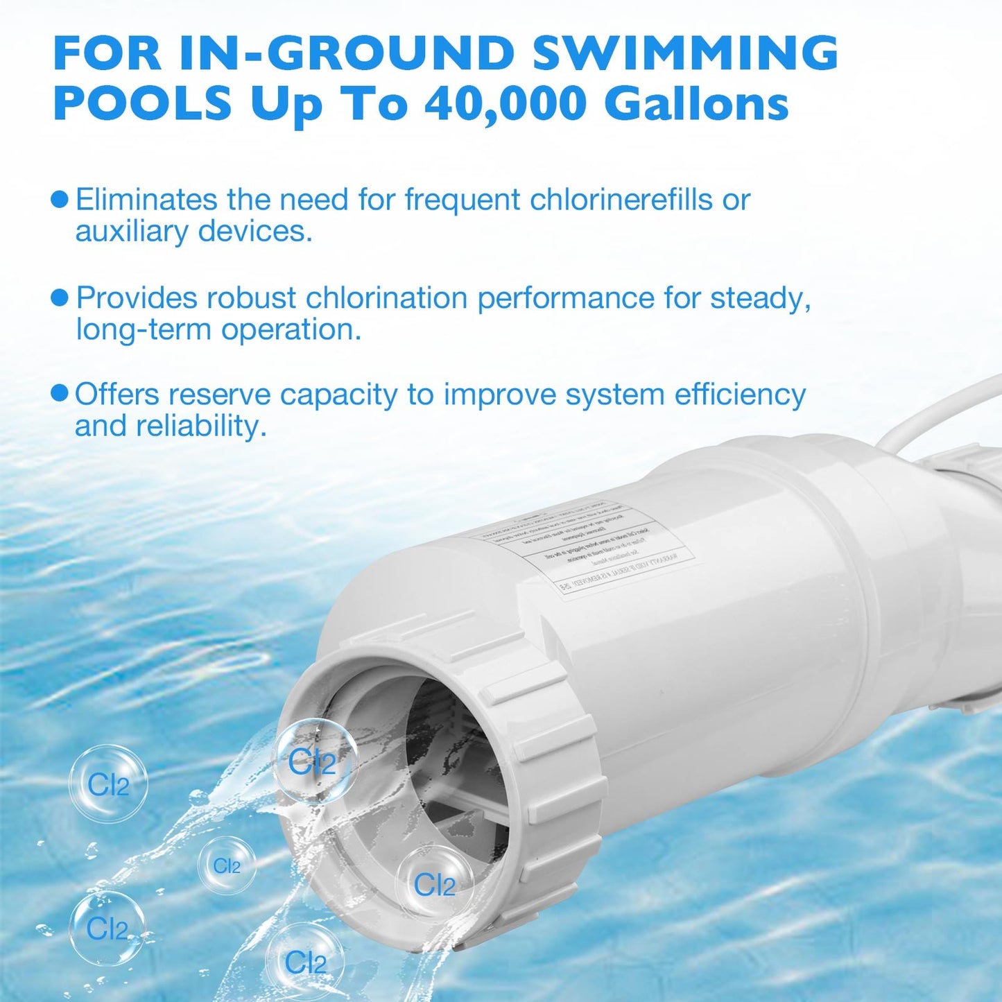 Salt Cell T-15 For Hayward Turbo TCELL940 W3T-CELL-15 40000 Gal In-Ground Pools