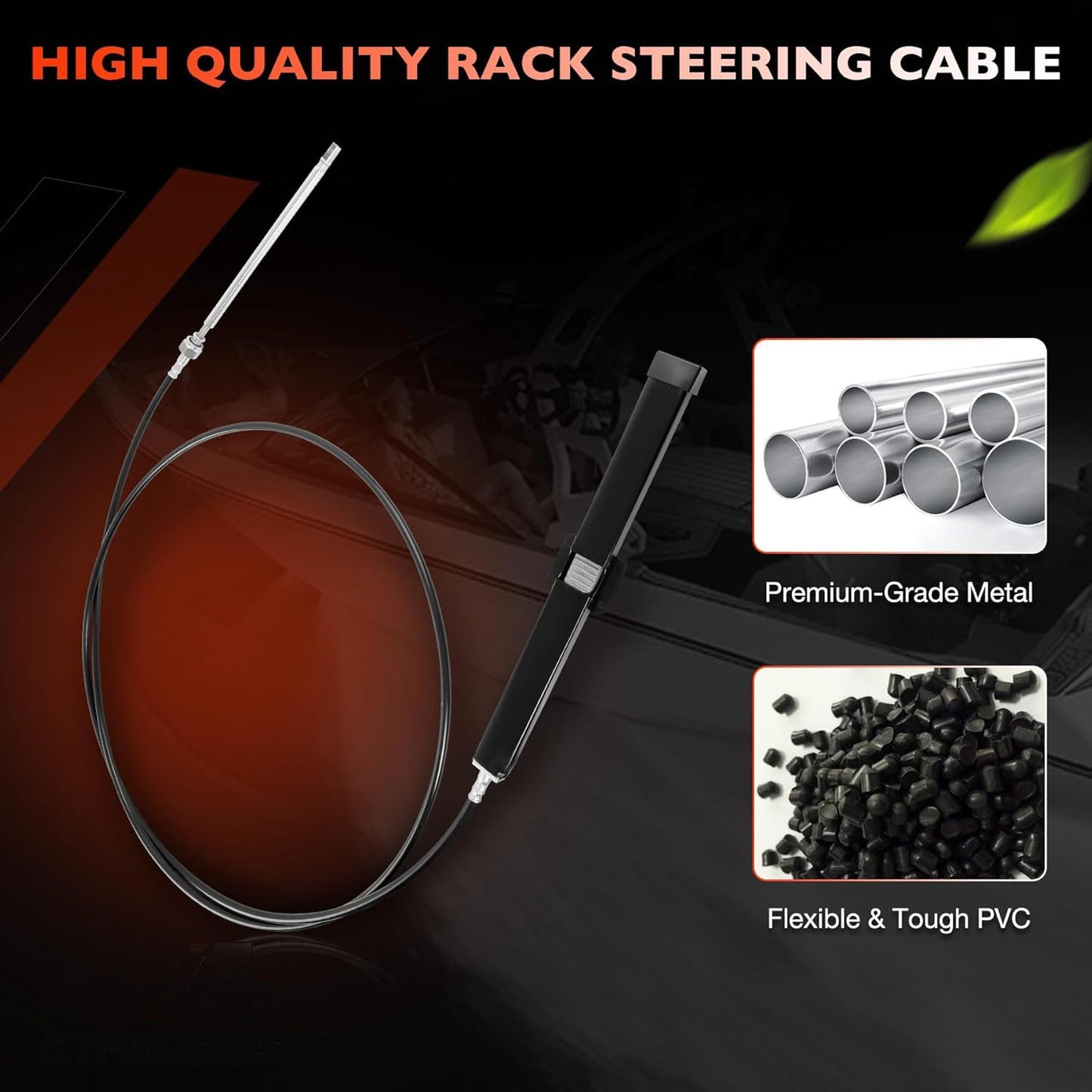 15 FT Back Mount Steering Cable Kit SS14115 For Seastar Teleflex Rack Steering