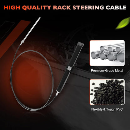 15 FT Back Mount Steering Cable Kit SS14115 For Seastar Teleflex Rack Steering
