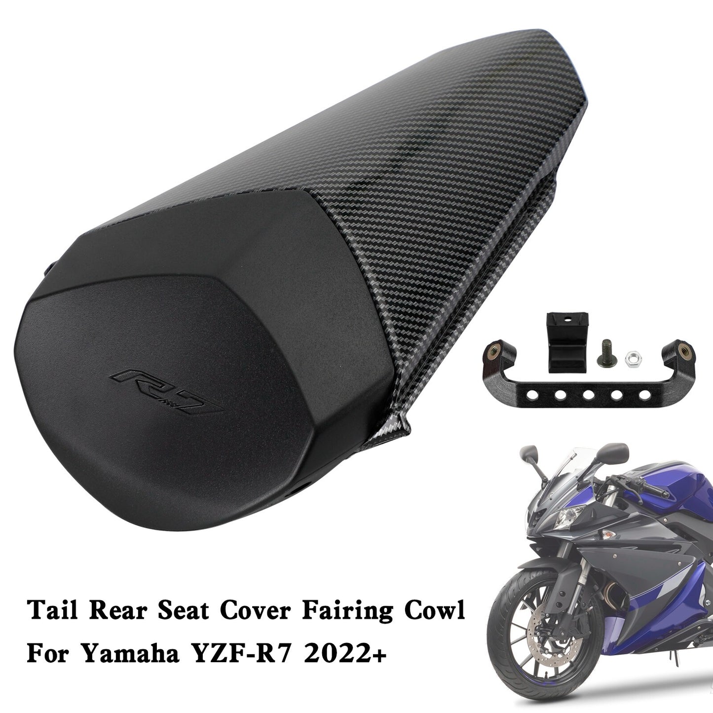 Tail Rear Seat Cover Fairing Cowl For YAMAHA YZF-R7 YZF R7 2022-2025 Carbon