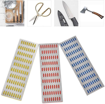 6PCs Large&Small Diamond Sharpening Hone Stone Whetstone Block Kitchen Knife