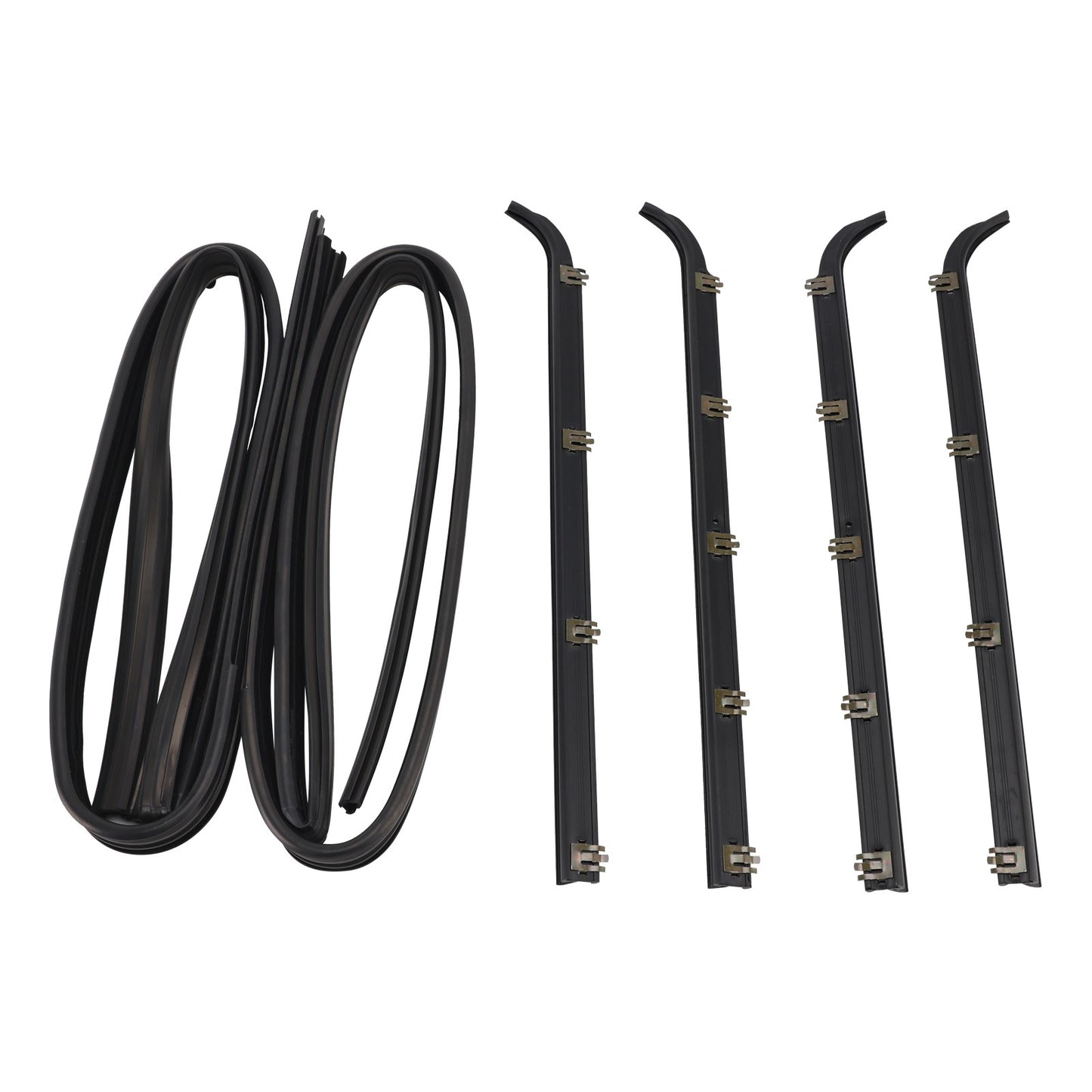 4PCS Door Window Seal Belt Weatherstrip+2PCS Seal Kit For Ford F150 F250 F350