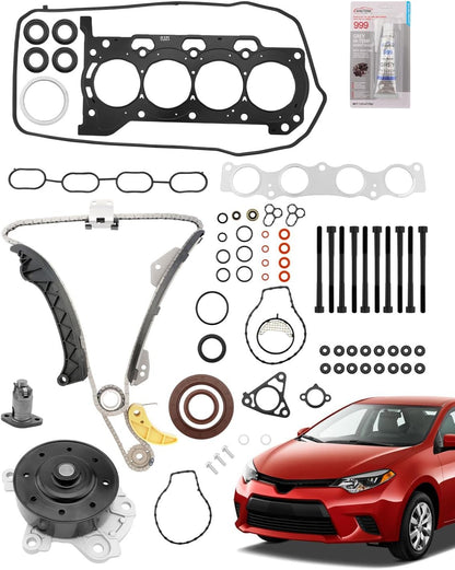 1.8L Engine Timing Chain Head Gasket Set For 08-16 Toyota Scion Corolla Pontiac
