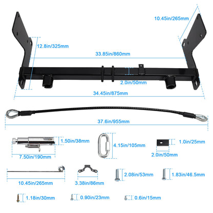 BX1139 Tow Bar Base Plate Bracket for Jeep Wrangler JL JLU All Models 2018-2025