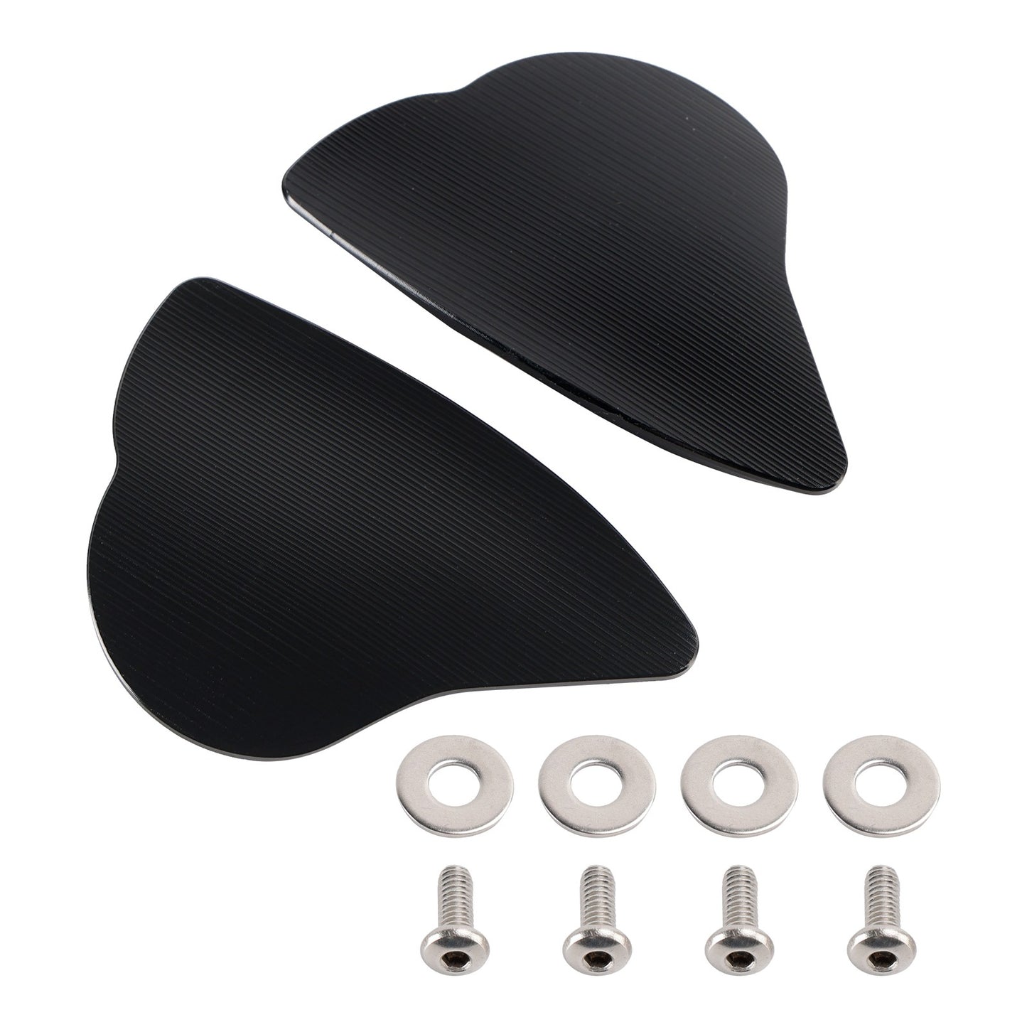 ALUMINUM MIRROR BLOCK OFF PLATES HOLE CAPS BLACK FOR YAMAHA YZF R6 R7 2017-2024