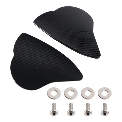 ALUMINUM MIRROR BLOCK OFF PLATES HOLE CAPS BLACK FOR YAMAHA YZF R6 R7 2017-2024