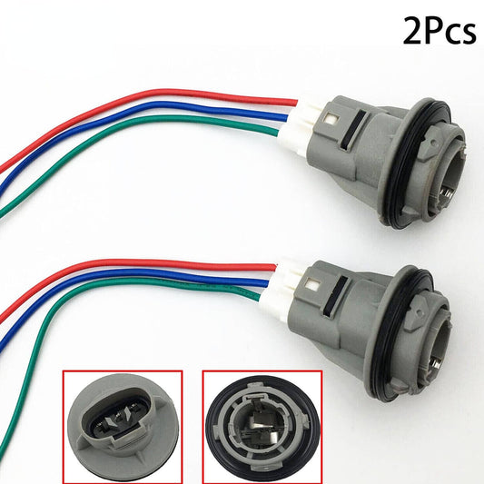 Solid Spare For Honda Civic Front Turn Signal Light Socket Connector Harness W/ 3-Wire Kit