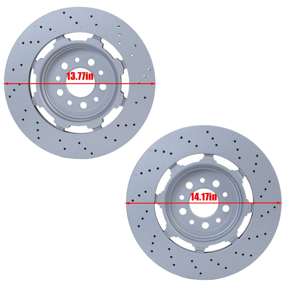 Front Rear Brake Rotors Fit For 2017-2021 Alfa Romeo Giulia Stelvio Quadrifoglio