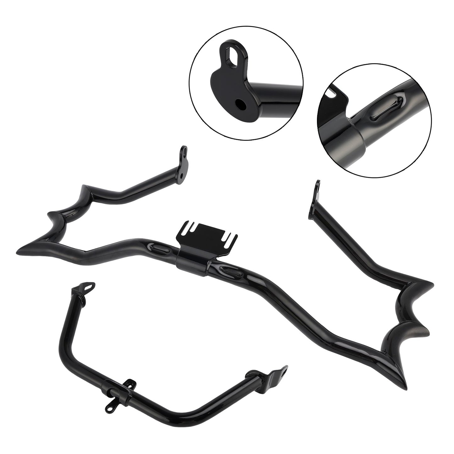 Engine Guard Crash Bar&Fairing Bracket Kit Black For Touring Road King Street