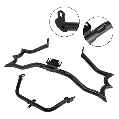 Engine Guard Crash Bar&Fairing Bracket Kit Black For Touring Road King Street