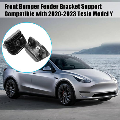 Pair For 2020-2023 Tesla Model Y Fender to Bumper Alignment Clip Bracket Black