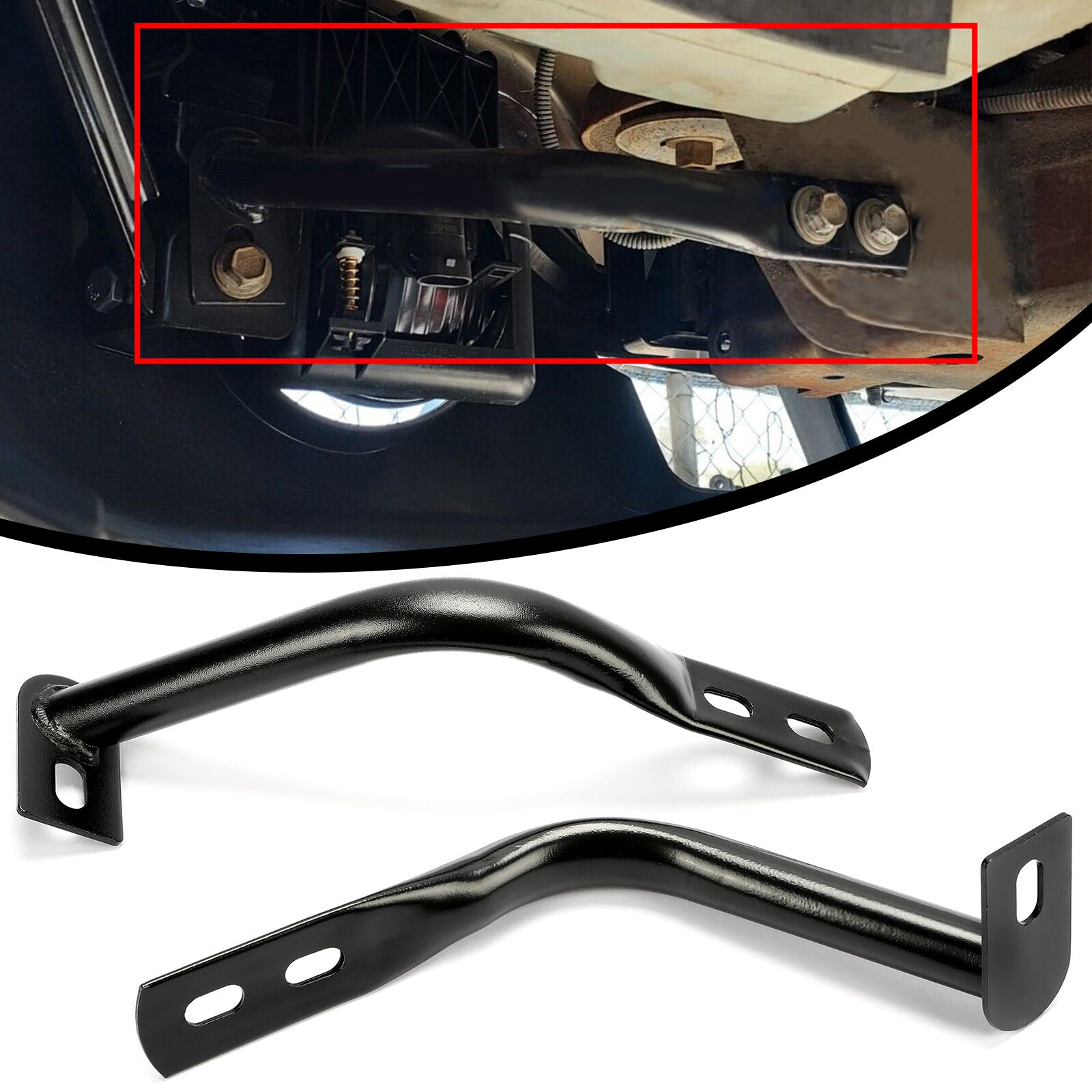 Solid Spare Bumper Brackets Bar Brace For Chevy Silverado 1500 1999-07 02 06 Set of 2 RH+LH